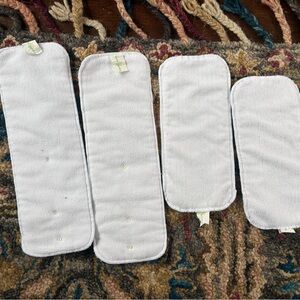 BumGenius White Cloth Insert Pads - Set of 4